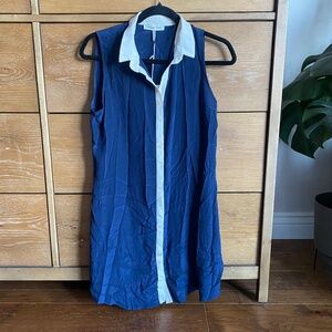 NWT Amour Vert Brea 100% Silk Shirt Dress